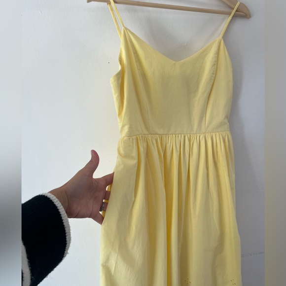 Calypso St.‎ Barth Butter Yellow Eyelet Detail Midi Dress Size 6 - Picture 5 of 13